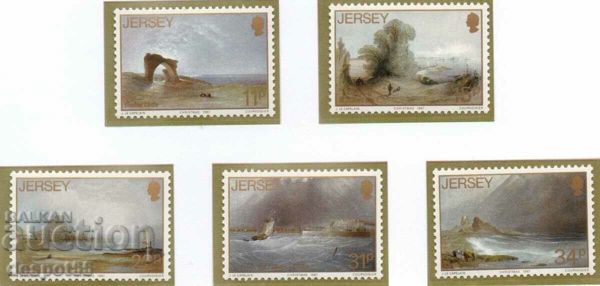 1987. Jersey. Paintings by John Le Capelin.