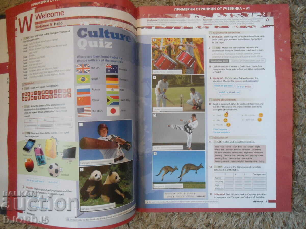 Livrarea EXEMPRE DE PAGINI din manual și caiet Partea A1 și Partea A2