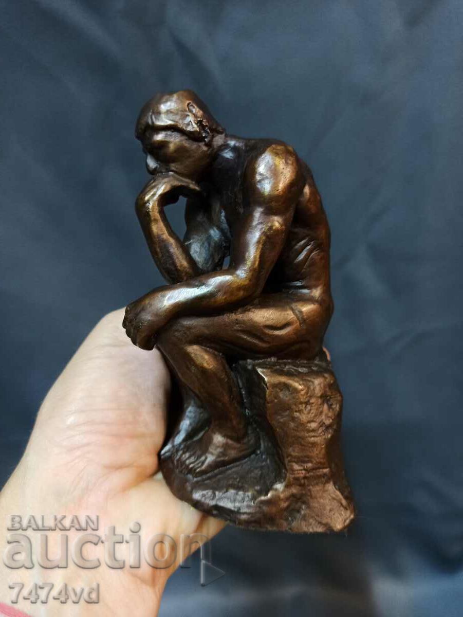 Bronze sculpture - The Thinker - height 13 cm, weight 540 grams