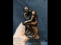 Sculptură din bronz - Gânditorul - înălțime 13 cm, greutate 540 grame