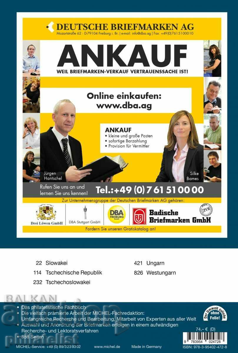 MICHEL – Europa Centrală 2024 (E 2) - Cehia, Ungaria cu preț 145.00 BGN | € 74.14