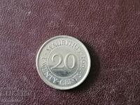 Mauritius 20 cents 1994