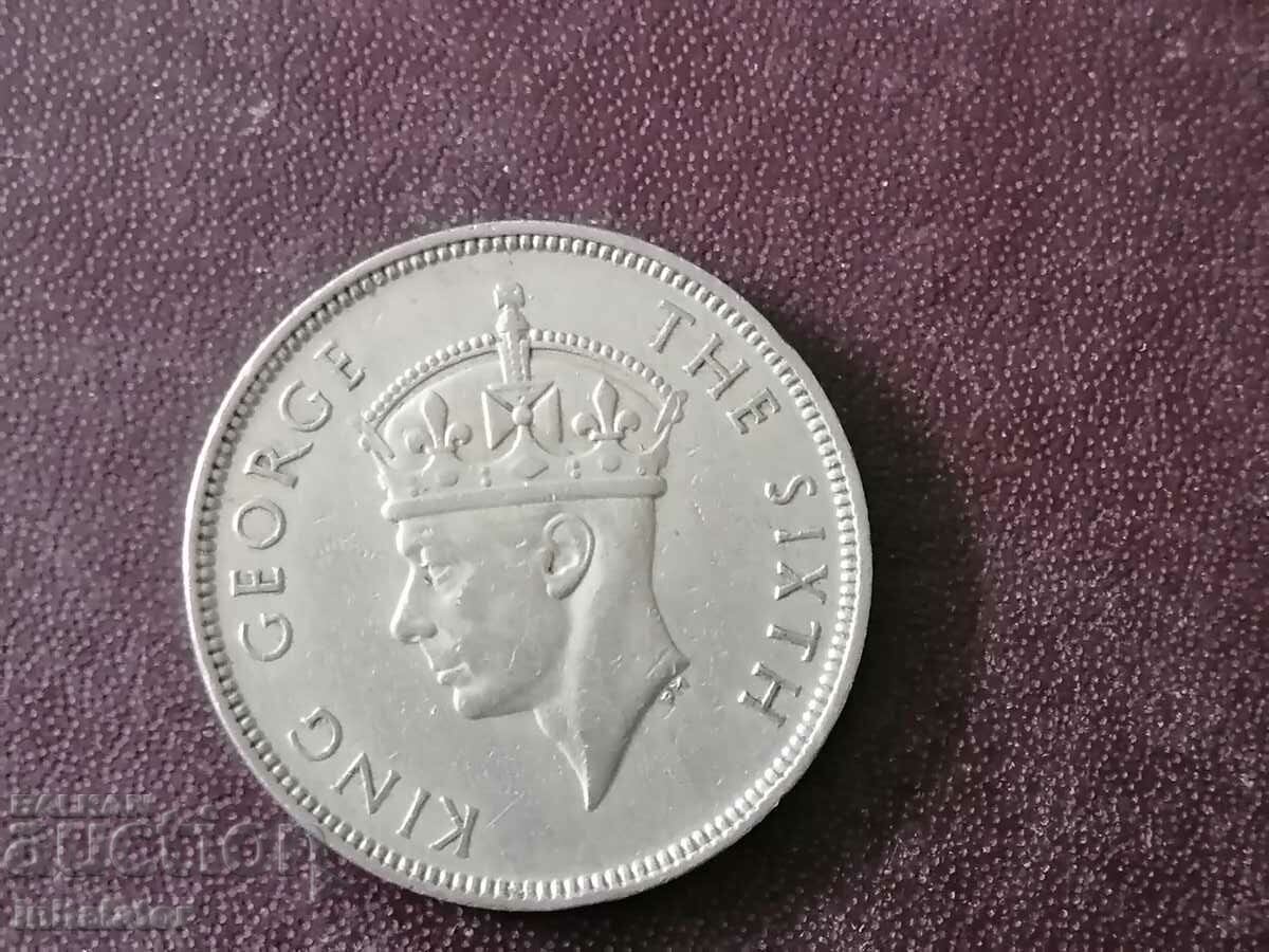 1950 Mauritius 1 Rupee