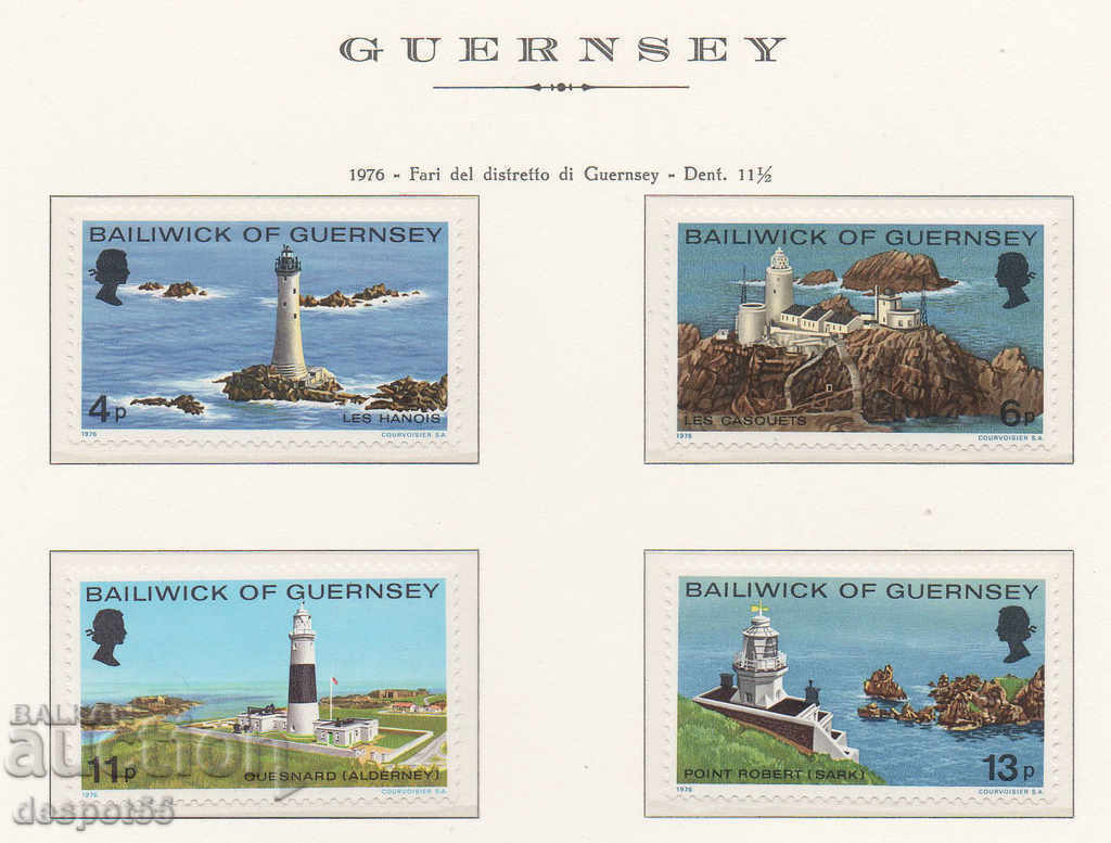 1976. Guernsey. Sea lighthouses.