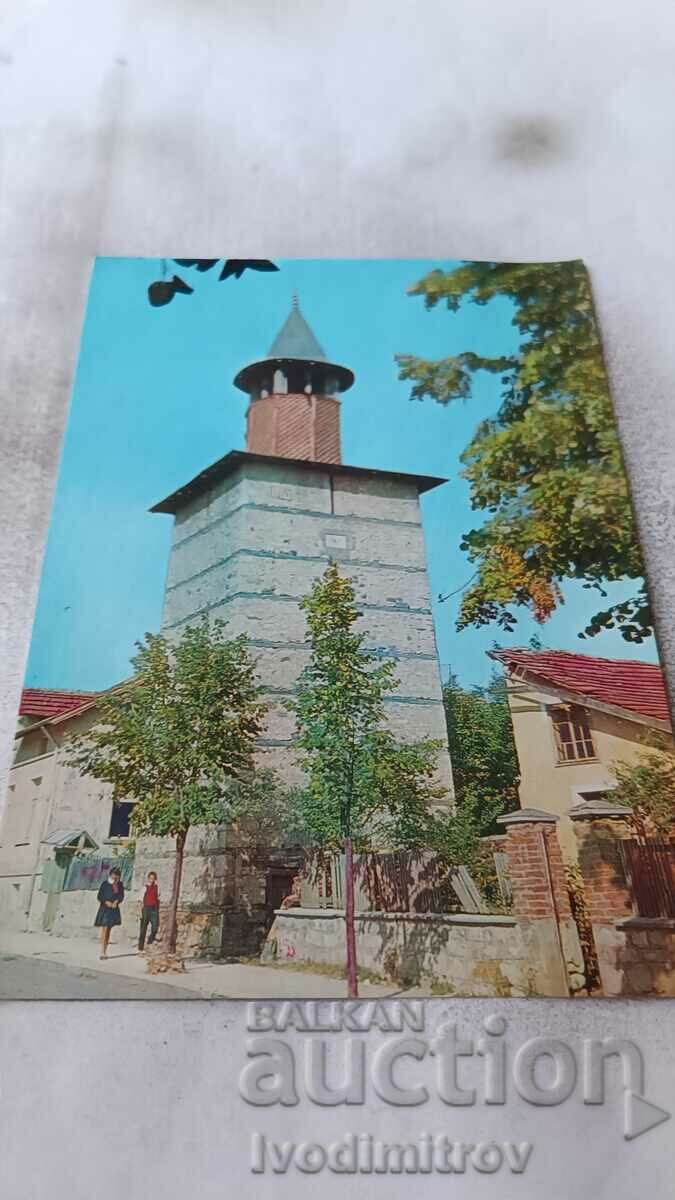 Пощенска картичка Берковица Часовниковата кула 1979