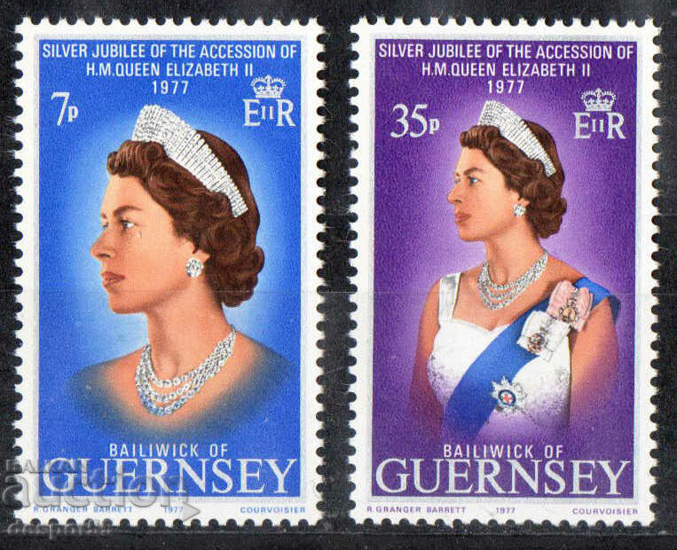 1977 Гуернсей. Сребърен юбилей от коронацията на Елизабет II