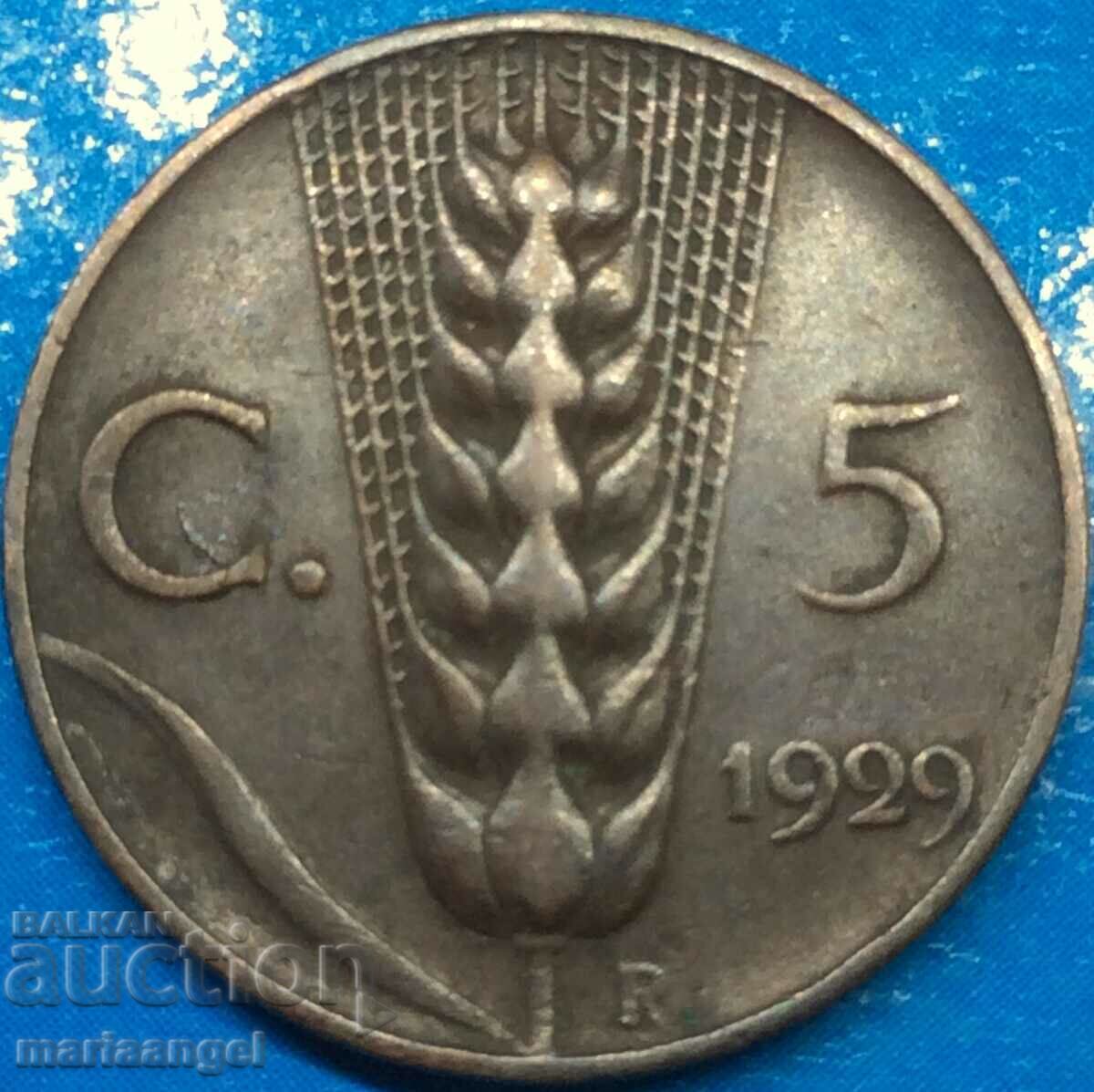 5 centesimi 1929 Italia Victor Emmanuel III