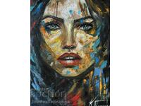 Denitsa Garelova oil painting "Born from the colors" 30/40