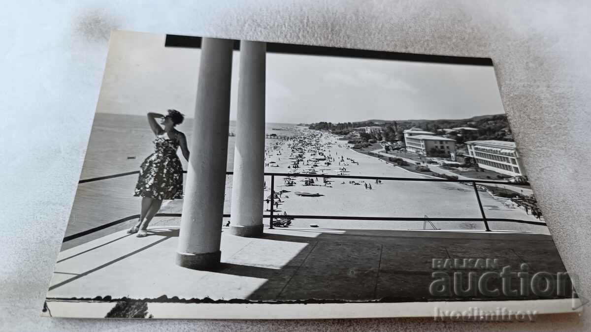 Carte poștală Nisipurile de Aur Vedere generală 1960