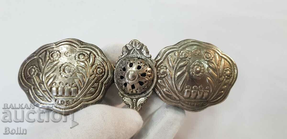 Bulgarian renaissance pafta, pafta - silver-forged-16.5 cm.