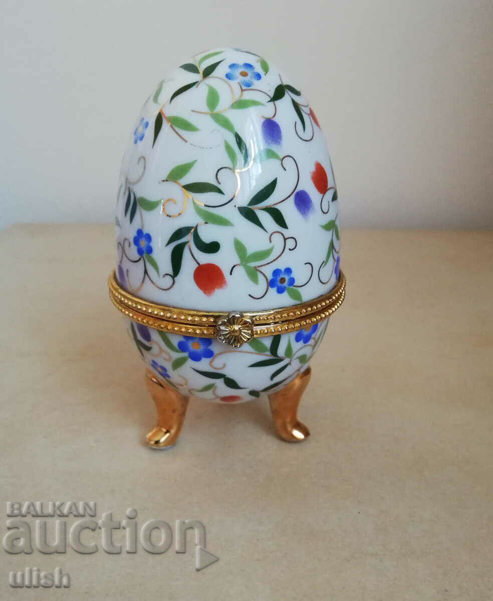 Limoges porcelain egg