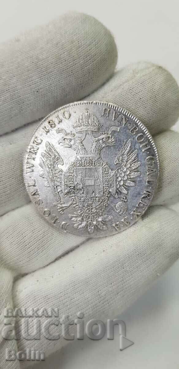 Silver coin THALER, FRANCISCUS I 1810 Austria