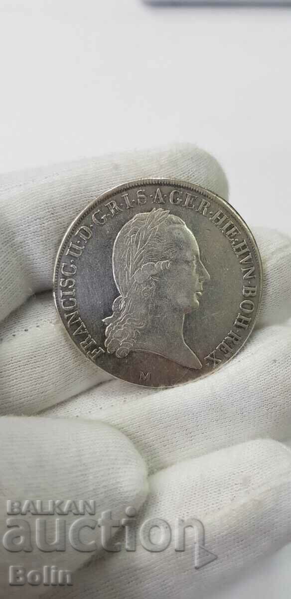 Monedă de argint THALER, FRANCISC II 1795 Austria