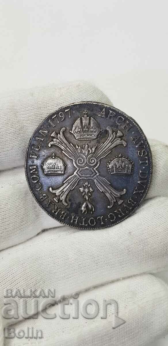 Сребърна монета ТАЛЕР, FRANCISCUS II 1797 Австрия