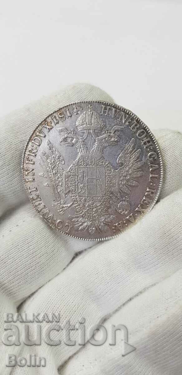 Auction Silver coin THALER, FRANCISCUS I 1814 Austria Auction Silver coin THALER, FRANCISCUS I 1814 Austria