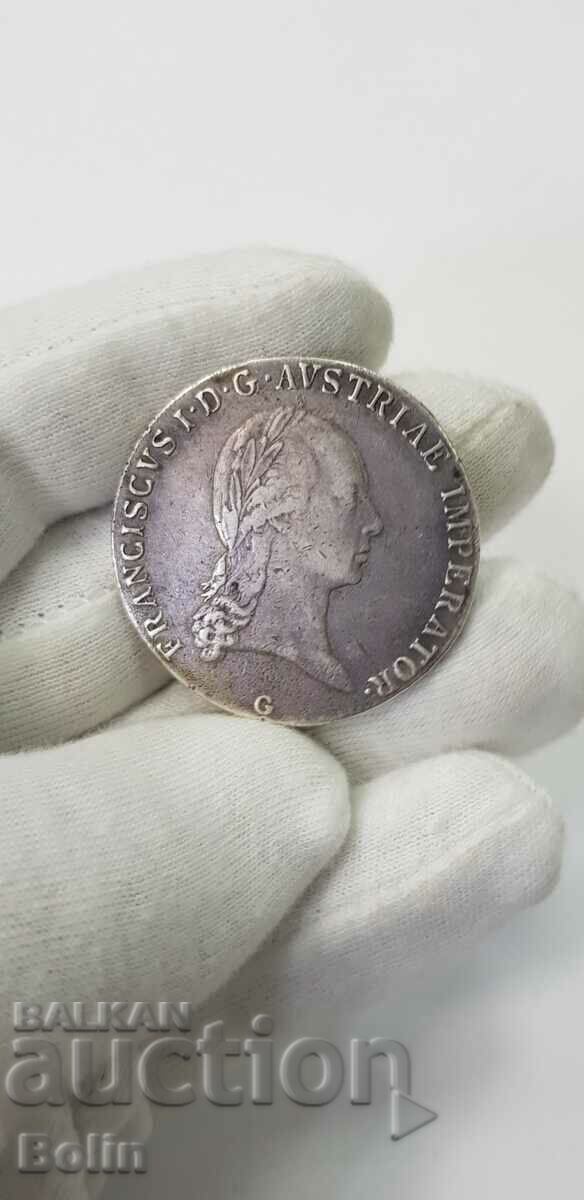 Silver coin THALER, FRANCISCUS I 1823 Austria with price 220.00 BGN | € 112.48