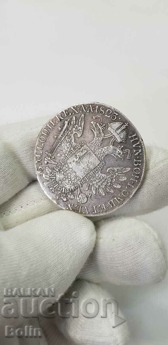 Auction  Silver coin THALER, FRANCISCUS I 1823 Austria