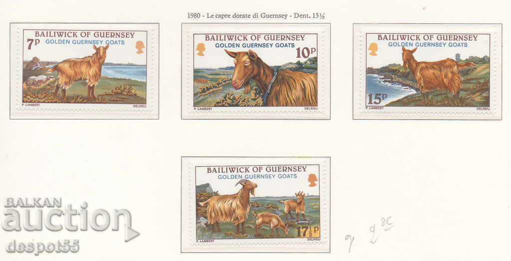 1980. Guernsey. The Golden Goats of Guernsey.
