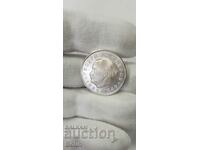 Рядка сребърна монета 5 лв. 1964 г. Георги Димитров