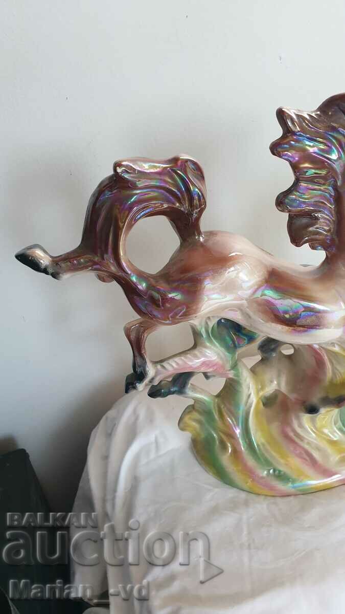 Δημοπρασία Μεγάλη πορσελάνινη φιγούρα με άλογα Ιταλία Δημοπρασία Μεγάλη πορσελάνινη φιγούρα με άλογα Ιταλία