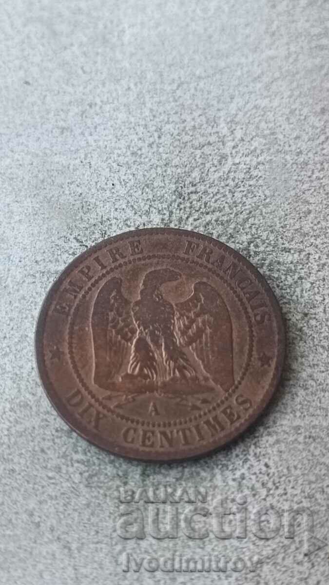 France 10 centimes 1861 A