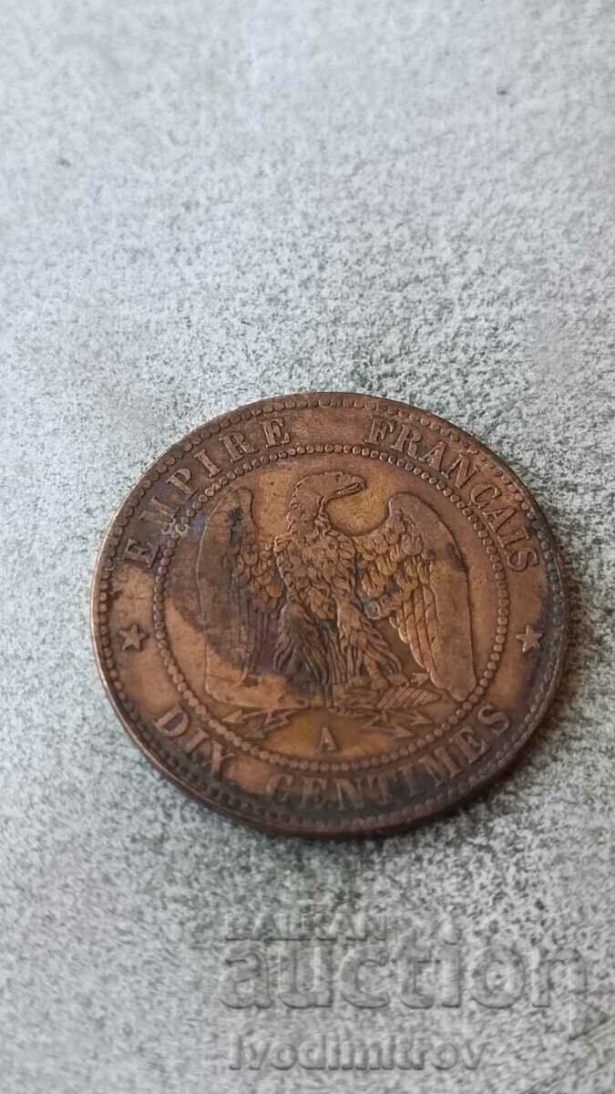 France 10 centimes 1861 A