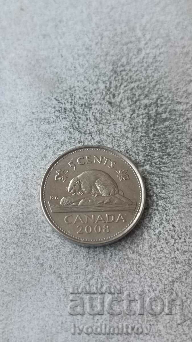 Канада 5 цента 2008