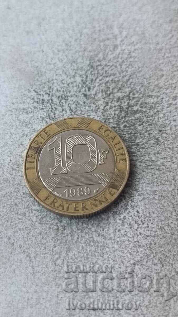 Γαλλία 10 φράγκα 1989