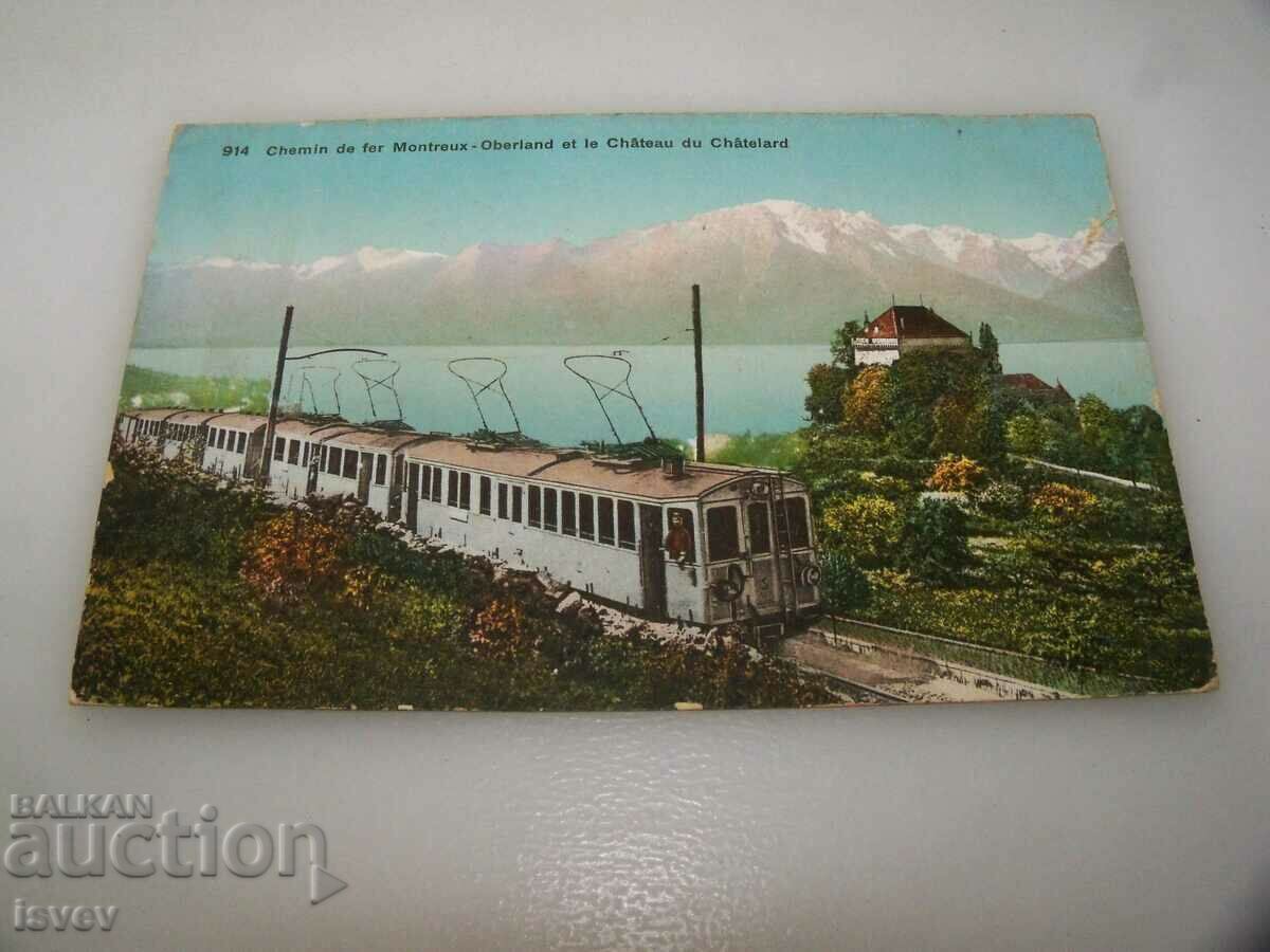 Стара пощенска картичка от Швейцария, отпечатана около 1910г
