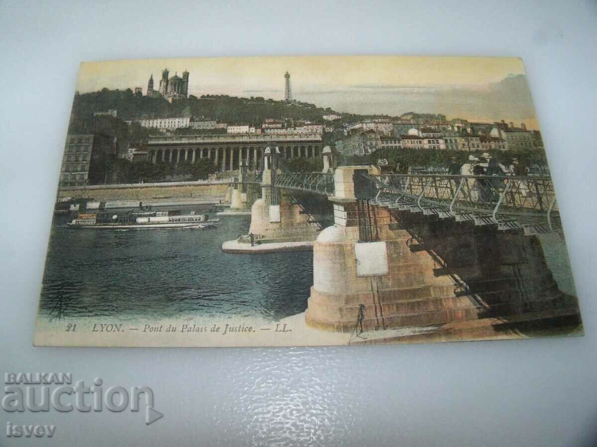 Стара пощенска картичка от Лион Франция, отпечатана1910г.