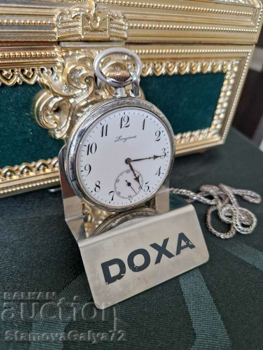 Δημοπρασία Ασημένιο ελβετικό ρολόι τσέπης Longines