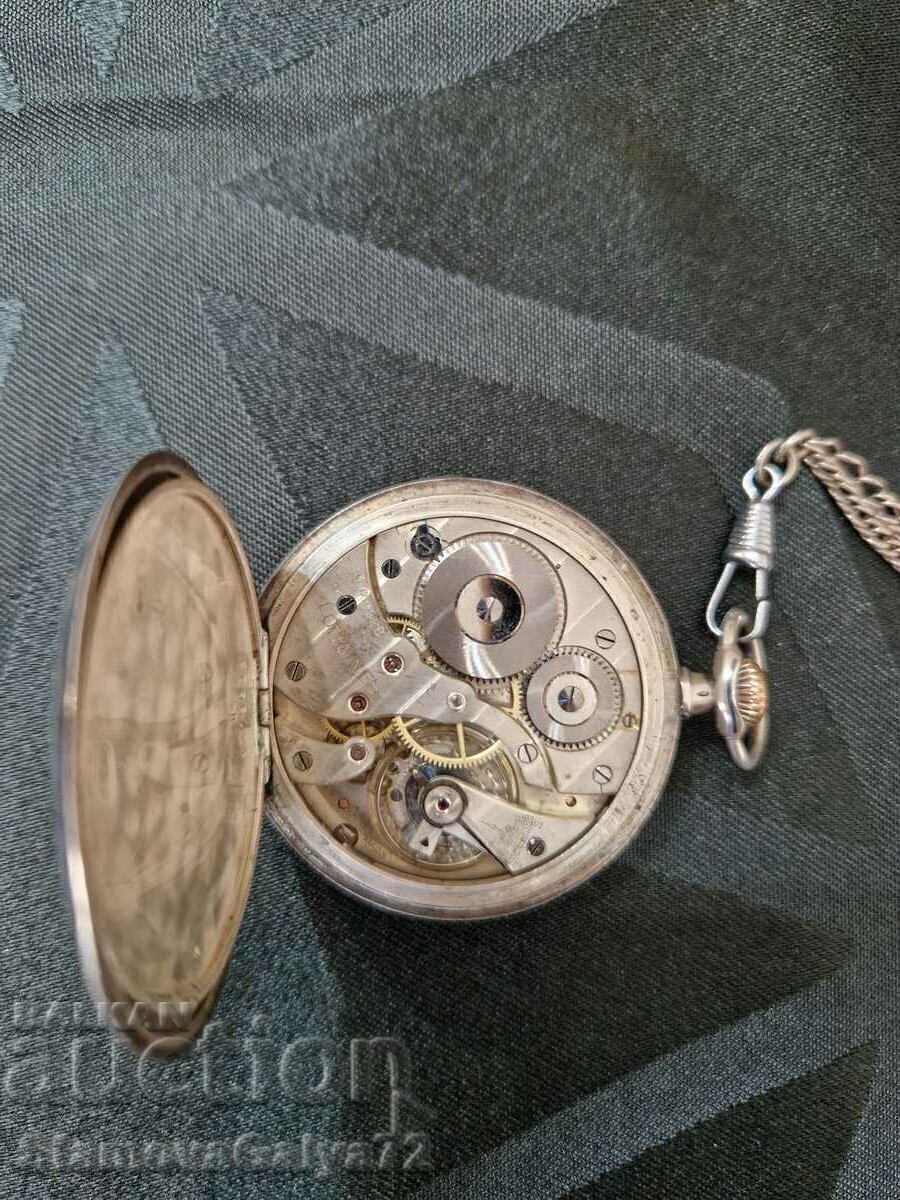 Ασημένιο ελβετικό ρολόι τσέπης Longines - 6