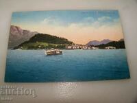 Παλιά καρτ ποστάλ λίμνη Κόμο στην Ιταλία, 1910.