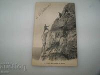 Carte poștală veche, alpinism, Elveția 1912.
