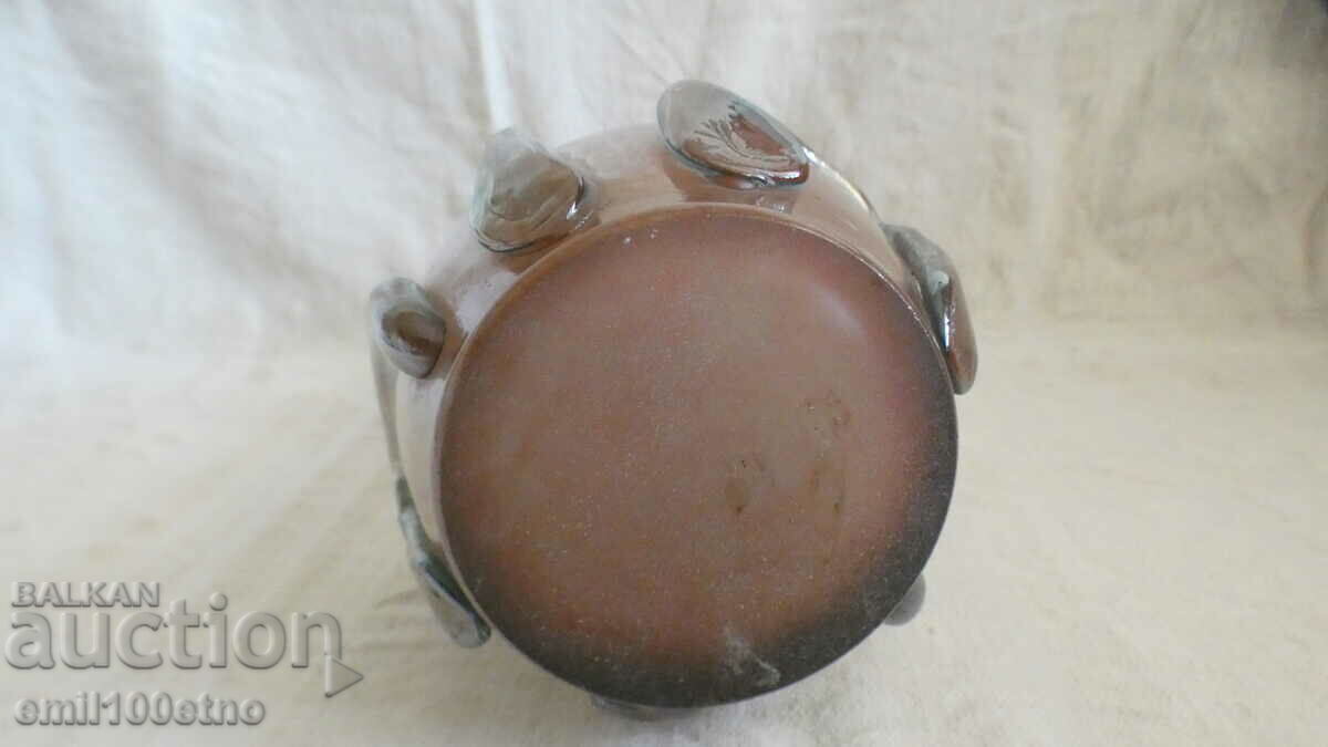 Vaza mare, sticla solida, lucrata manual - 6 Vaza mare, sticla solida, lucrata manual - 6