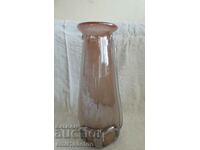 Large vase, solid glass, handmade