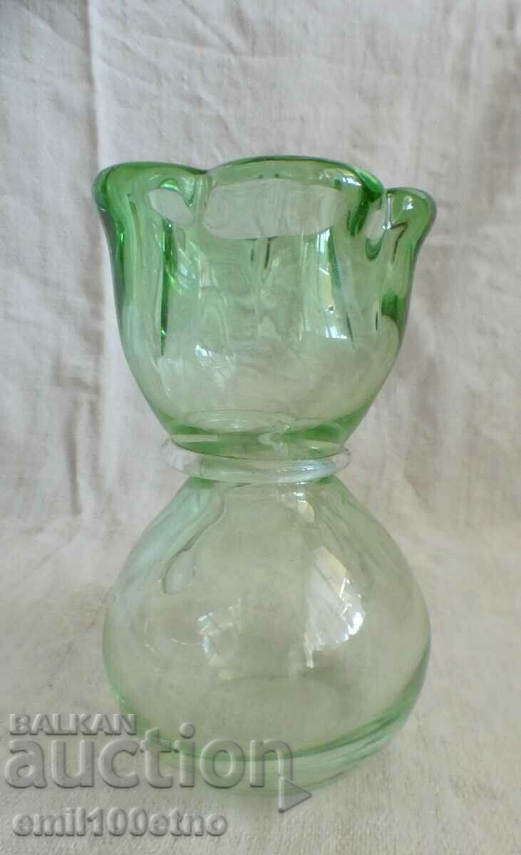 Small vase pale green glass handmade with price 10.00 BGN | € 5.11 Small vase pale green glass handmade with price 10.00 BGN | € 5.11