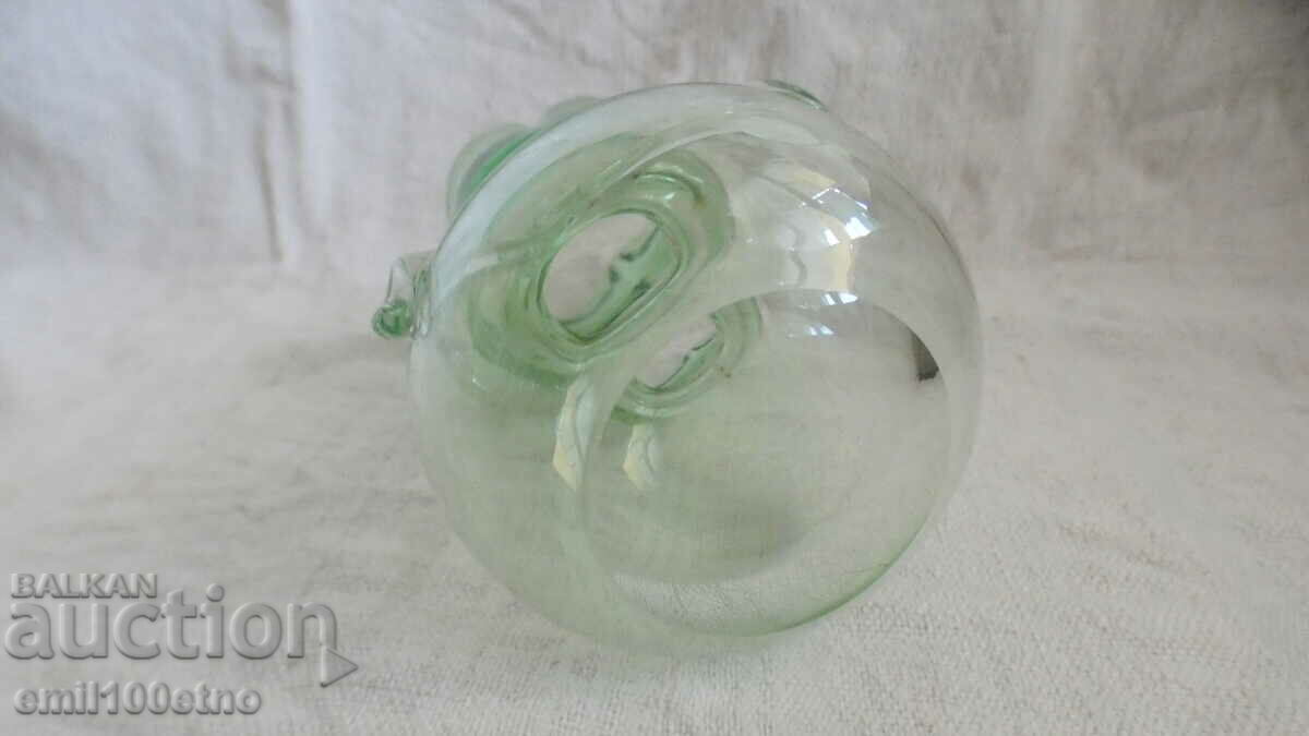 Small vase pale green glass handmade - 6 Small vase pale green glass handmade - 6