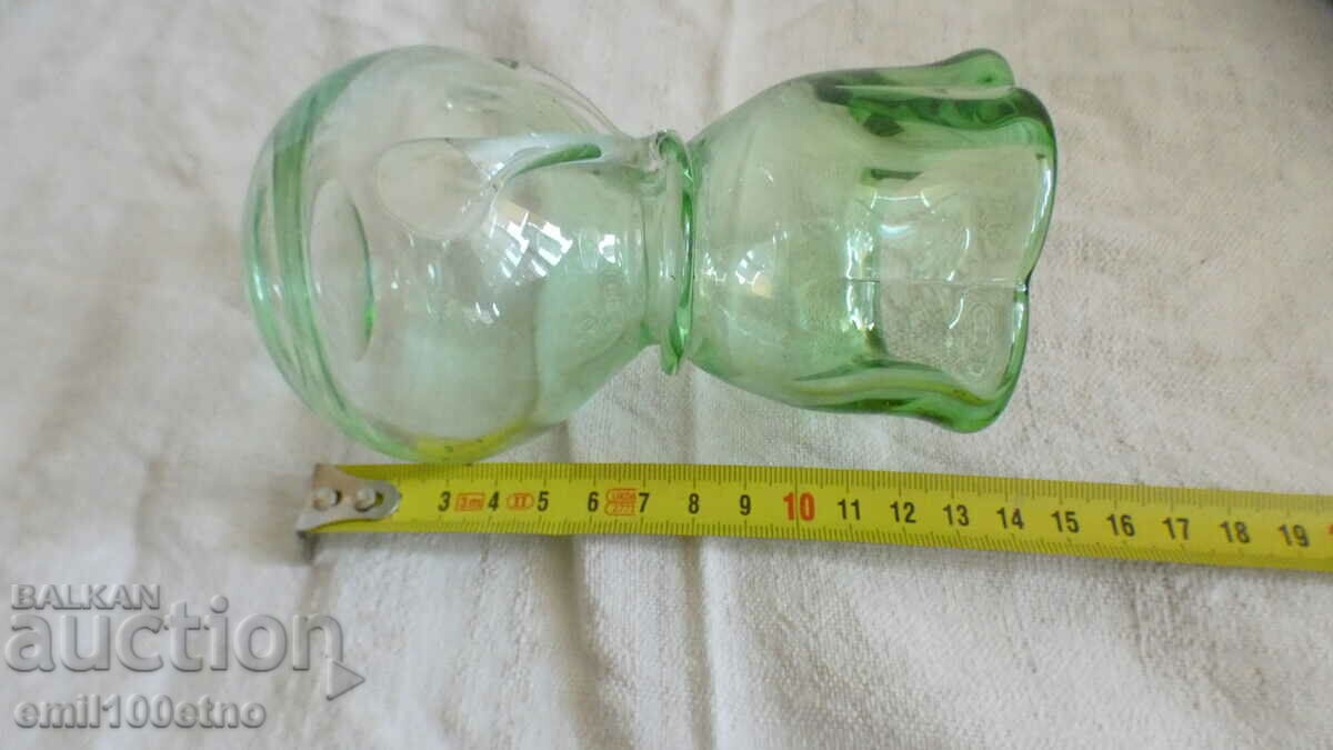 Small vase pale green glass handmade - 7 Small vase pale green glass handmade - 7