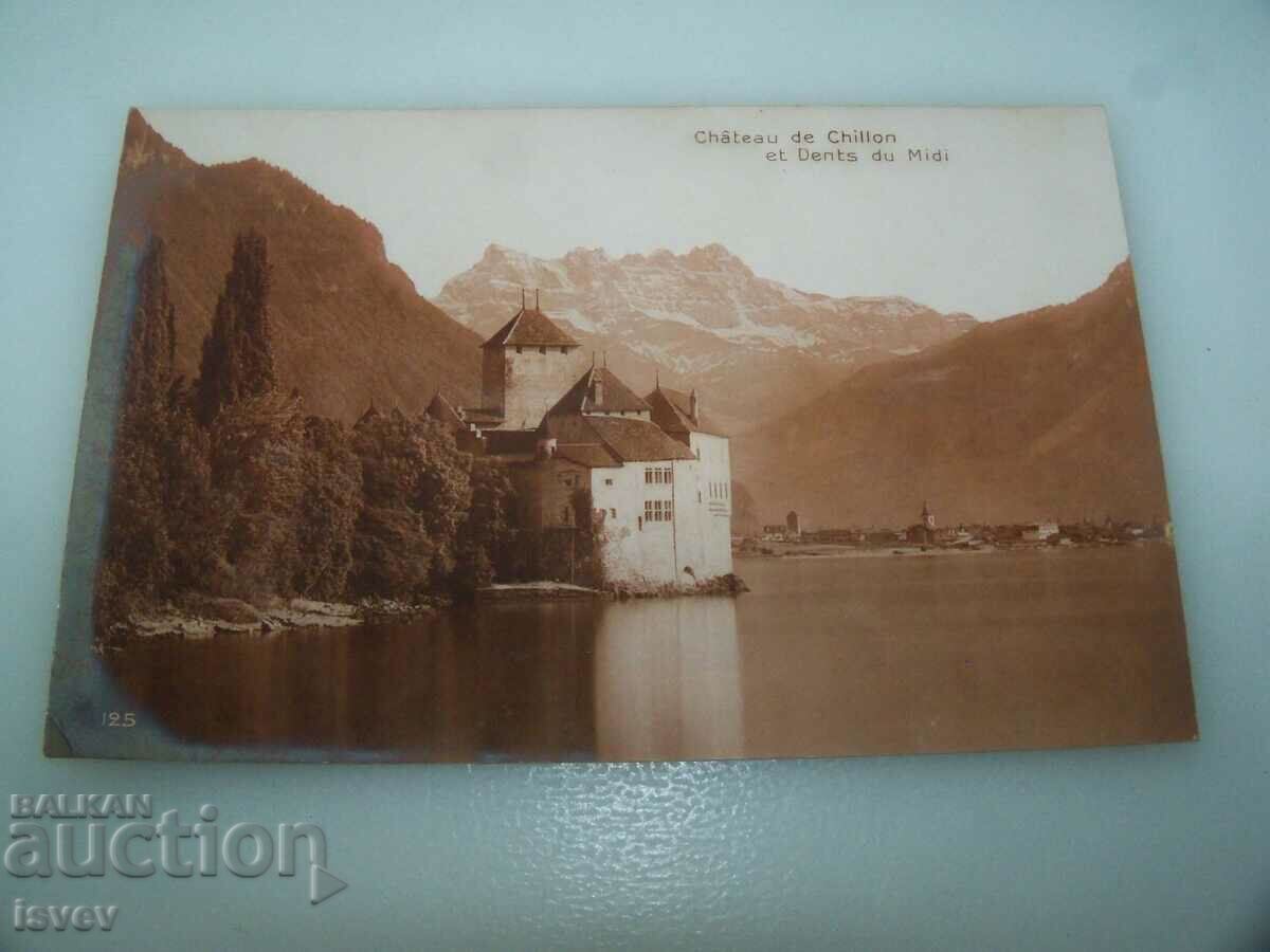 Стара пощенска картичка от Швейцария, отпечатана около 1910г