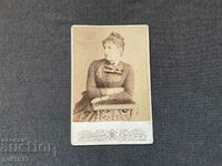 Стара снимка картон Ив. А. Карастоянов 1879 знатна дама