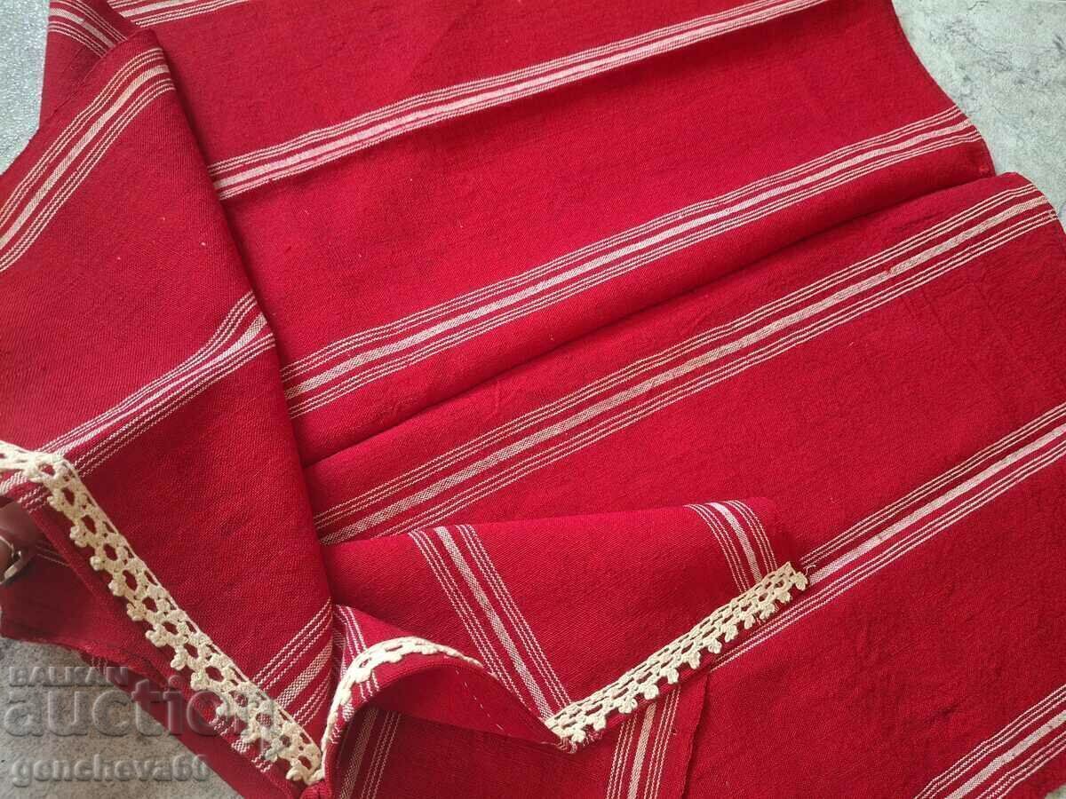 Автентична тъкана финна червена престилка - 5 Автентична тъкана финна червена престилка - 5