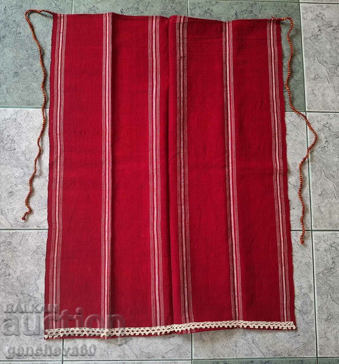 Authentic woven red apron