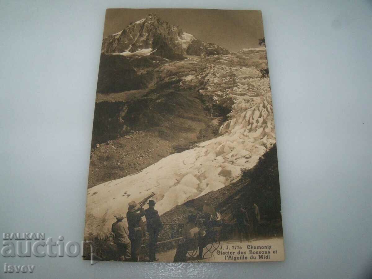 Стара пощенска картичка, Франция Алпите 1910г. печат