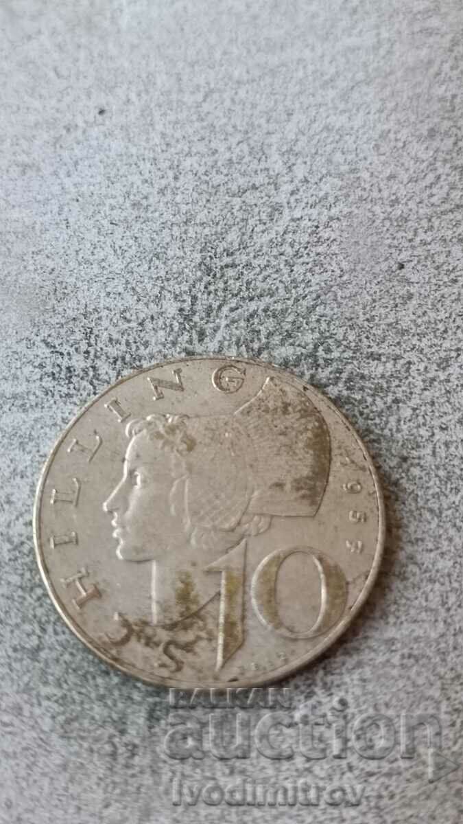 Австрия 10 шилинга 1957 Сребро
