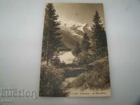 Old postcard, France Alps 1910. print