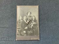 Стара снимка картон Марколеско София 1912 семейство