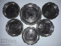 SET OF SILVER PLATES