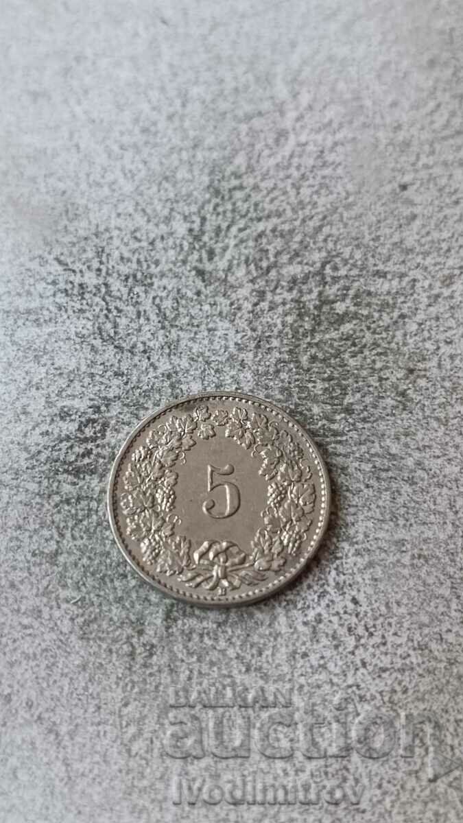 Швейцария 5 рапен 1937