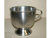 Old stainless cup 10/10 cm jug 400 ml measure, excellent